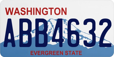 WA license plate ABB4632