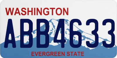 WA license plate ABB4633