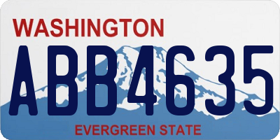 WA license plate ABB4635