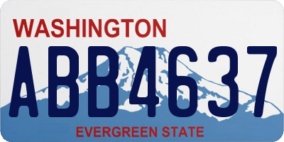 WA license plate ABB4637