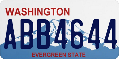 WA license plate ABB4644