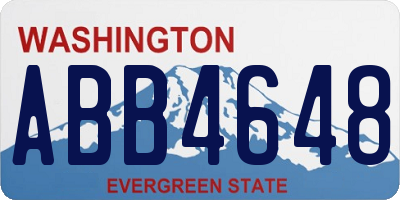 WA license plate ABB4648
