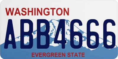 WA license plate ABB4666