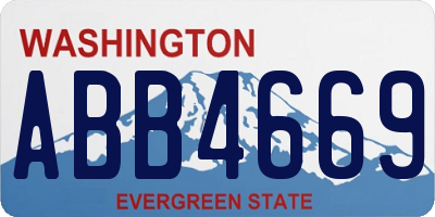 WA license plate ABB4669
