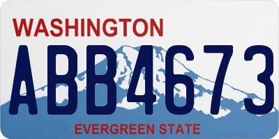 WA license plate ABB4673