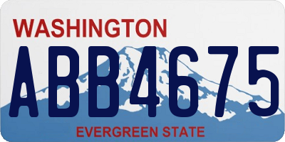 WA license plate ABB4675