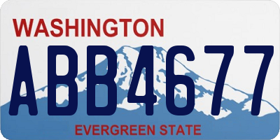 WA license plate ABB4677