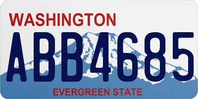 WA license plate ABB4685
