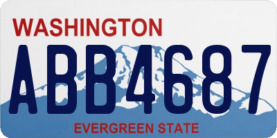WA license plate ABB4687