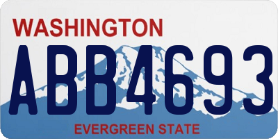 WA license plate ABB4693