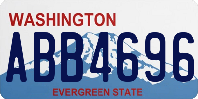 WA license plate ABB4696