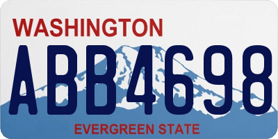 WA license plate ABB4698