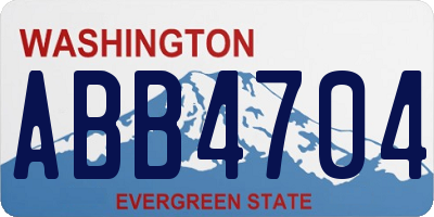 WA license plate ABB4704