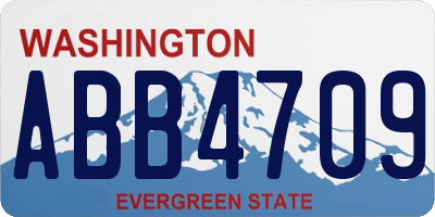 WA license plate ABB4709