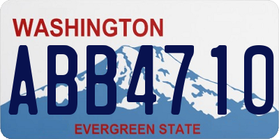 WA license plate ABB4710