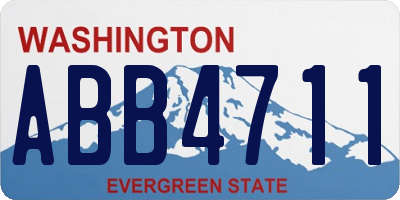 WA license plate ABB4711