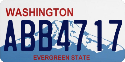 WA license plate ABB4717