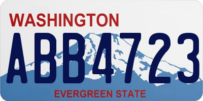 WA license plate ABB4723