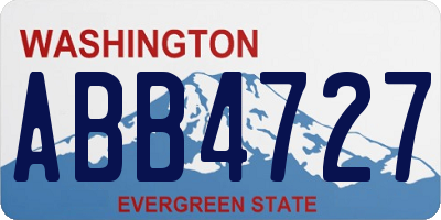 WA license plate ABB4727
