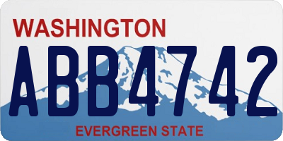 WA license plate ABB4742