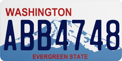 WA license plate ABB4748