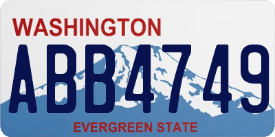 WA license plate ABB4749