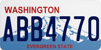 WA license plate ABB4770