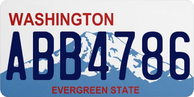 WA license plate ABB4786