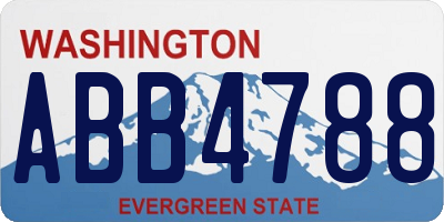 WA license plate ABB4788
