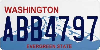 WA license plate ABB4797