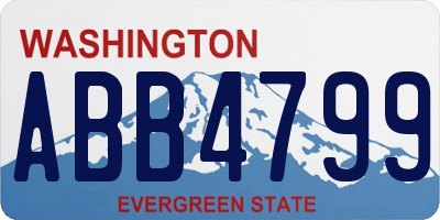 WA license plate ABB4799