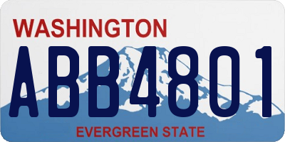 WA license plate ABB4801