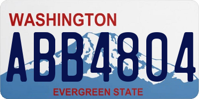 WA license plate ABB4804