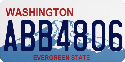WA license plate ABB4806