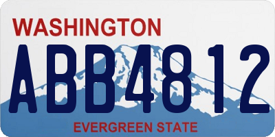 WA license plate ABB4812