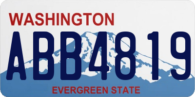 WA license plate ABB4819