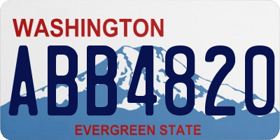 WA license plate ABB4820
