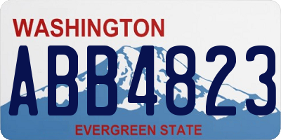 WA license plate ABB4823
