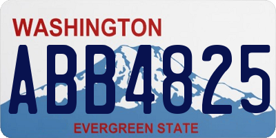 WA license plate ABB4825