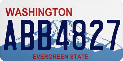 WA license plate ABB4827