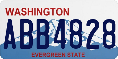 WA license plate ABB4828
