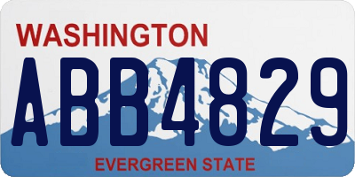 WA license plate ABB4829