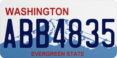 WA license plate ABB4835