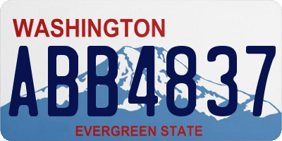 WA license plate ABB4837