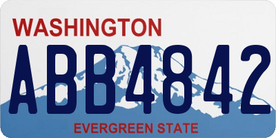 WA license plate ABB4842