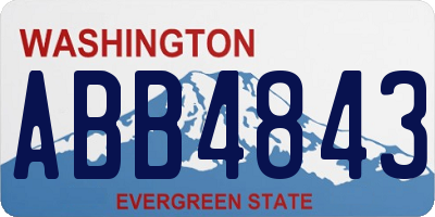 WA license plate ABB4843