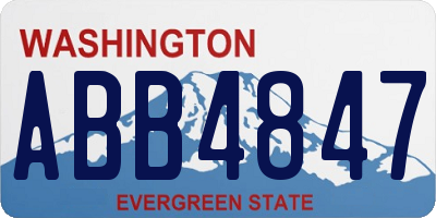 WA license plate ABB4847