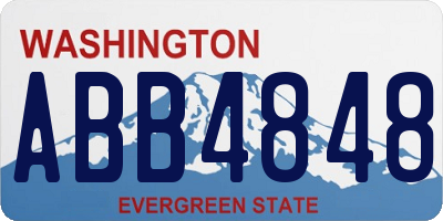 WA license plate ABB4848