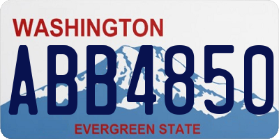 WA license plate ABB4850