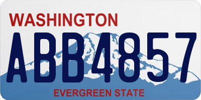 WA license plate ABB4857
